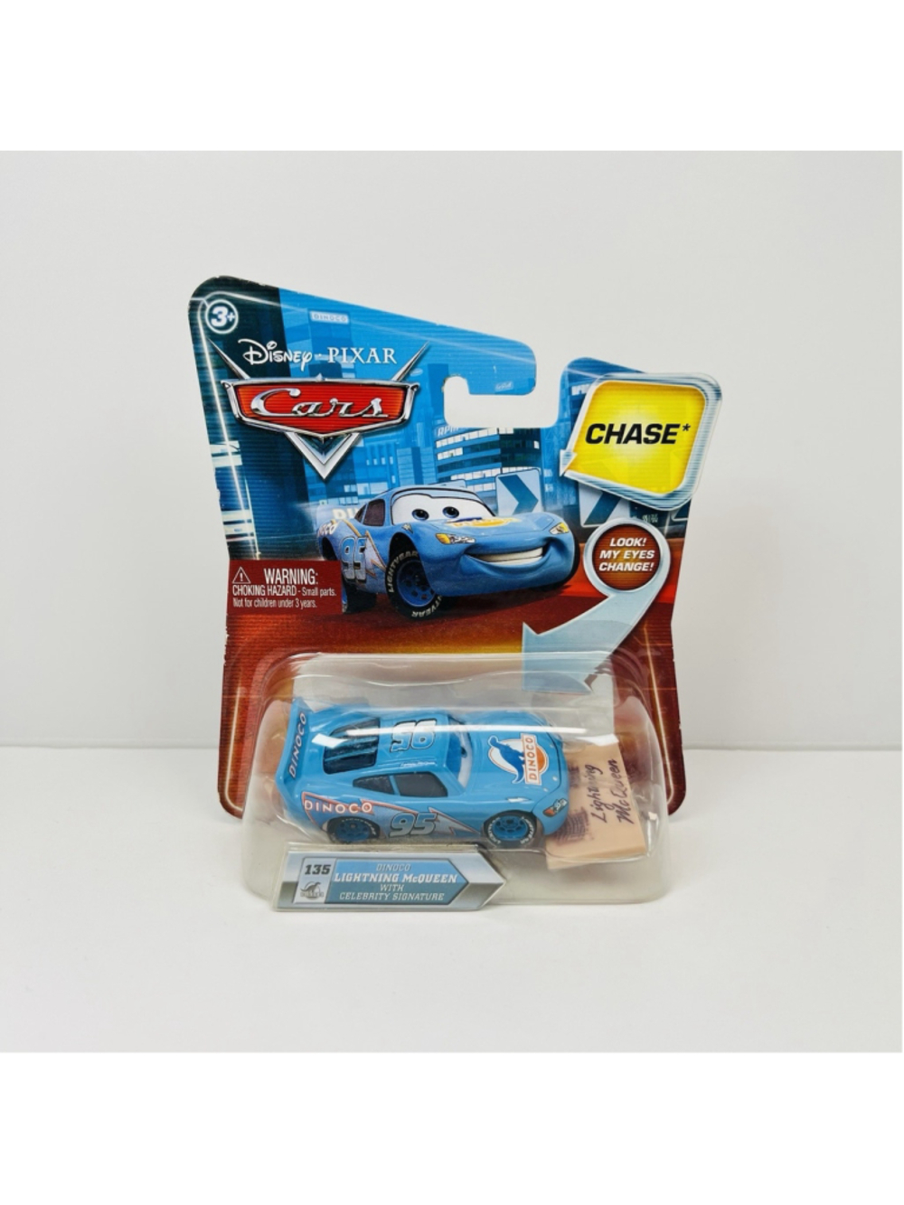 Disney Pixar Cars - DINOCO MCQUEEN WITH CELEBRITY SIGNATURE CHASE - 1:55 Diecast